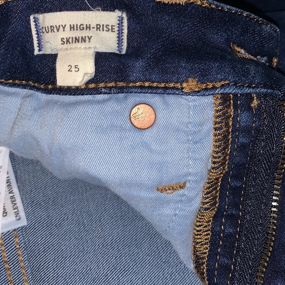 Madewell Dark Wash Hi-Rise Skinnies - Picture 6 of 7